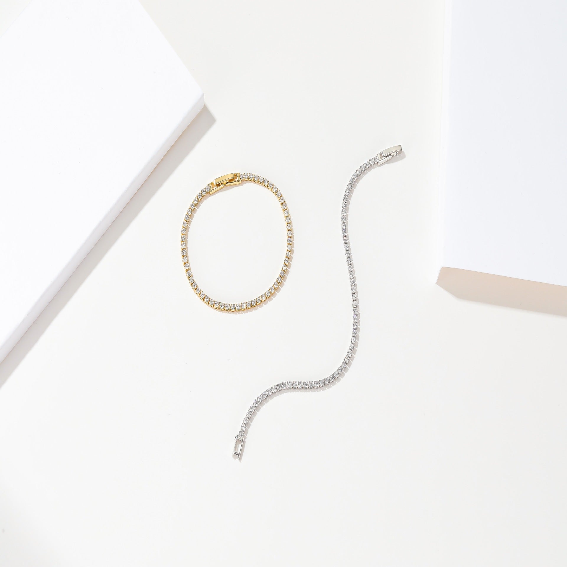 Wholesale Italian Charm Bracelet Zircon Stainless Steel Gilded Bracelet Charms