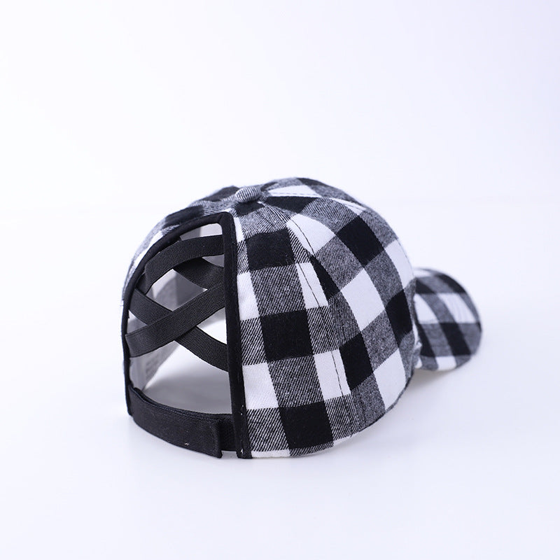 Wholesale Black and Red Checkered Cotton Baseball Caps