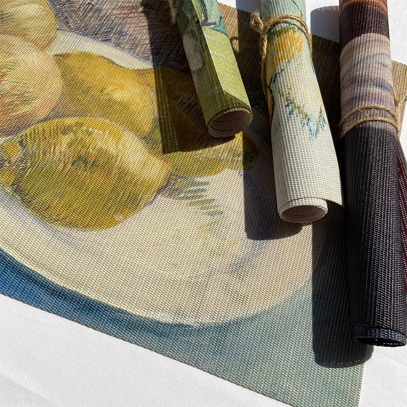 Wholesale Oil Painting Wind Waterproof Pvc Placemat