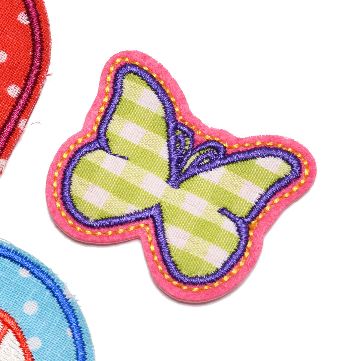 Wholesale Embroidered Patches Appliques Butterfly Plaid Rabbit Designs Casual DIY Accessory For Clothing Hat Jeans Towel Repair And Decoration
