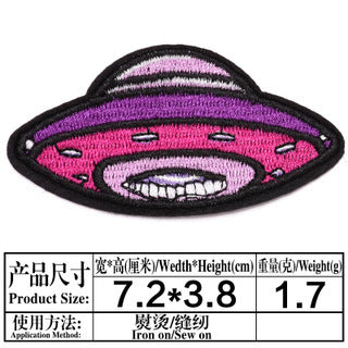 Wholesale Cloth Embroidery Patches Space Astronaut Moon Adhesive Back DIY Clothing Backpack Notebook Decor