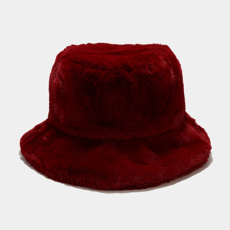 Wholesale Plush Vintage Simple Bucket Hat