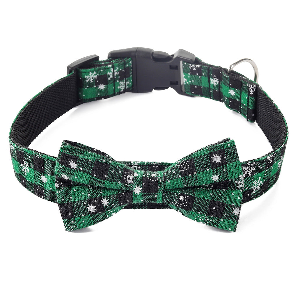 Wholesale Christmas Snowflake Nylon Dog Collar