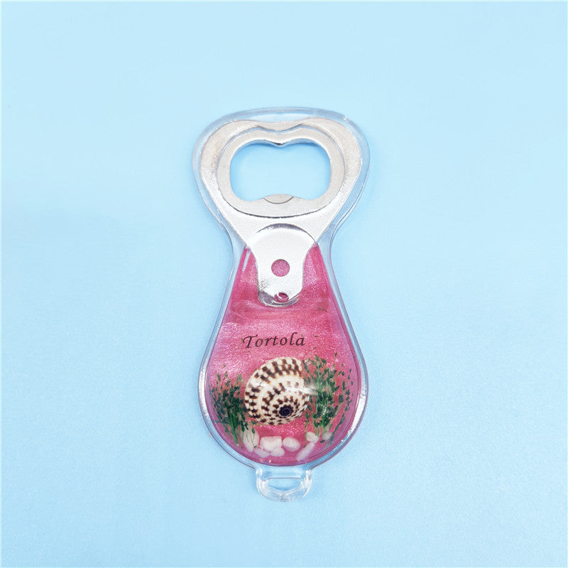 Wholesale 6pcs Multifunctional Beer Bottle Opener Glue Small Conch Keychain