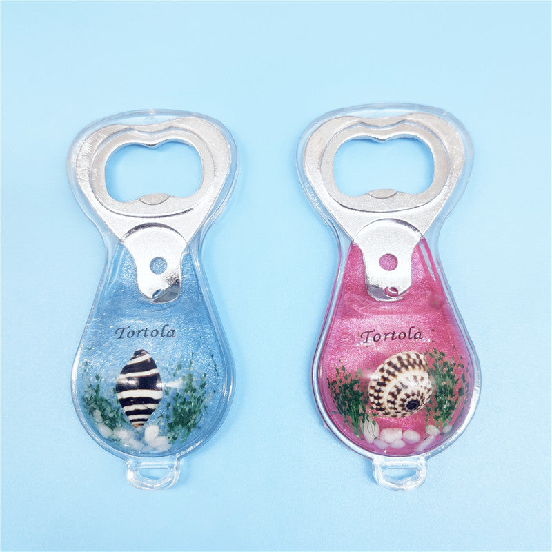 Wholesale 6pcs Multifunctional Beer Bottle Opener Glue Small Conch Keychain