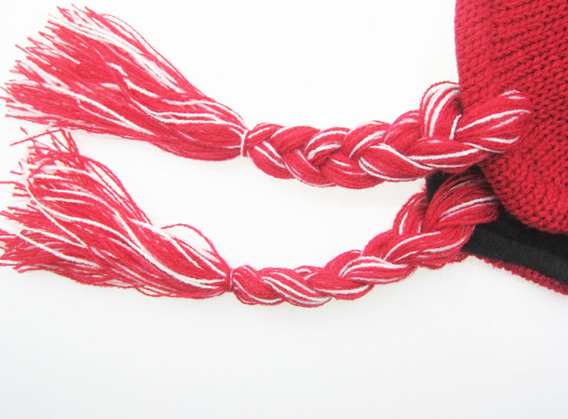 Wholesale Christmas Snowflake Elk Wool Scarf Hat Set of Two