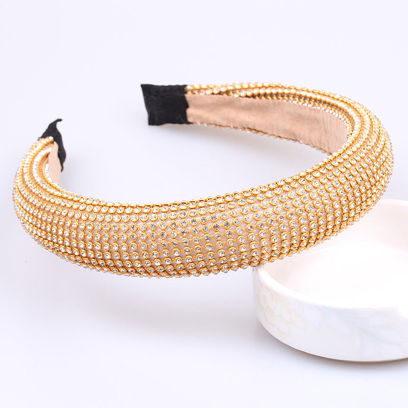 Wholesale Baroque Sponge Rhinestone Hair Accessories Headbands