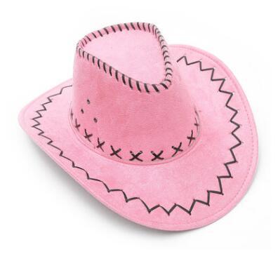 Wholesale Children's Western Wide Brimmed Suede Denim Hats
