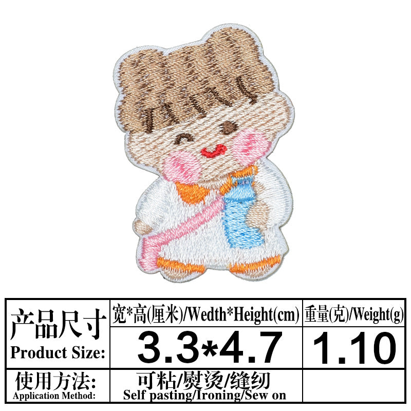 Wholesale Self Adhesive Embroidered Cloth Patches Astronaut Heart Pegasus Design DIY Decor For Clothing Bags Shoes