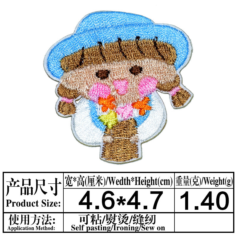 Wholesale Self Adhesive Embroidered Cloth Patches Astronaut Heart Pegasus Design DIY Decor For Clothing Bags Shoes