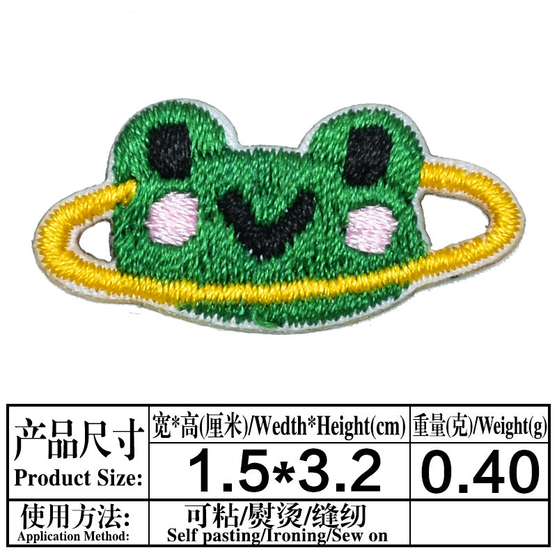Wholesale Self Adhesive Cloth Embroidered Patches Macaron Cartoon Astronaut Animal Design For Clothing Bags Shoes Decorative Craft Supply
