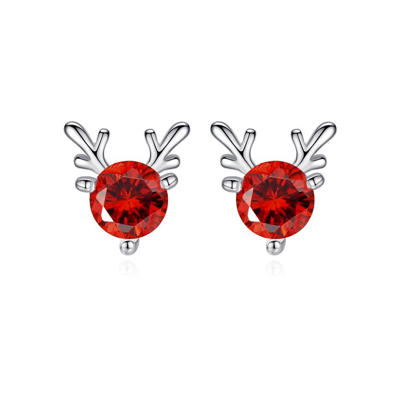 Wholesale Christmas Little Elk Alloy Stud Earrings