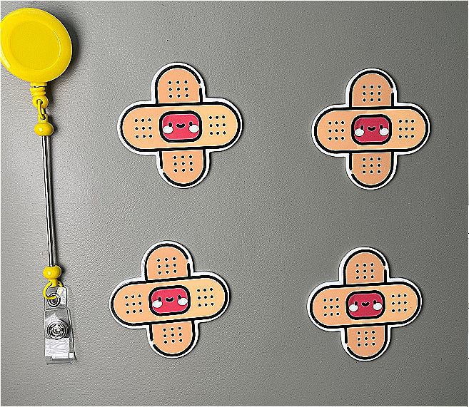 Wholesale 10pcs/PackCross Band-Aid DIY Acrylic Flatbacks for Badge Reels Keychains