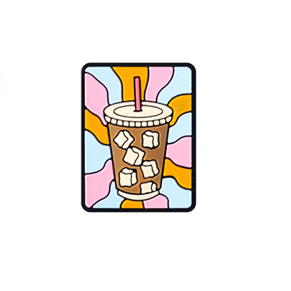 Wholesale 20pcs Cartoon Coffee Series Pattern Silicone Beads