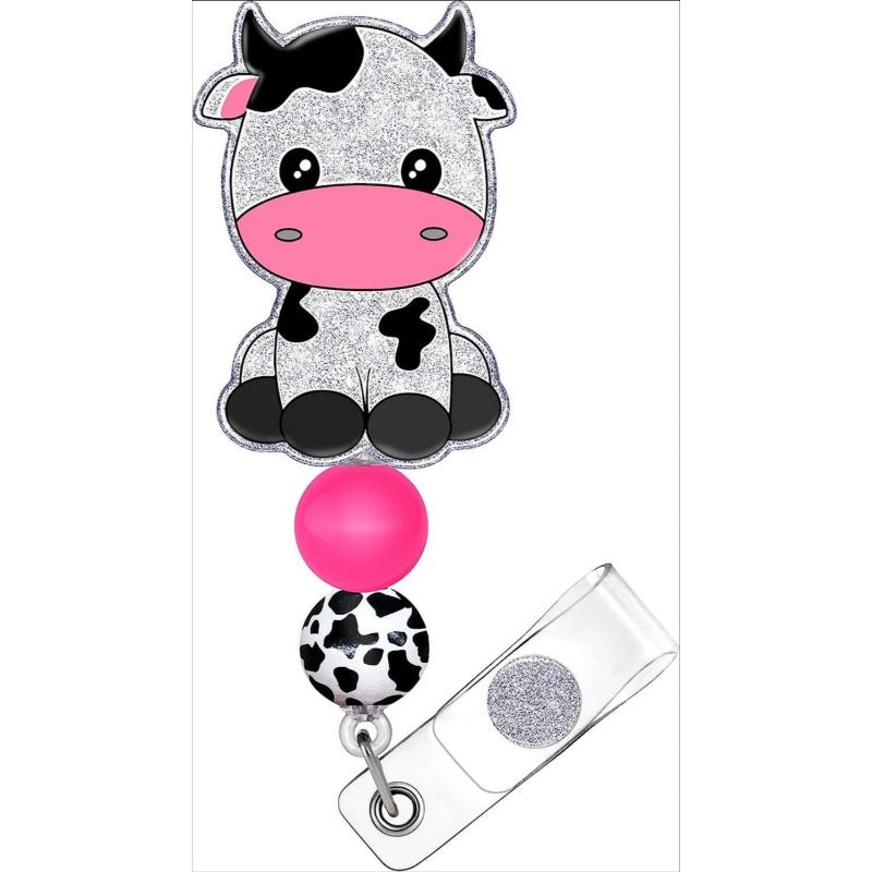 Wholesale Acrylic Plastic Beaded Glitter Easy Pull Buckle Telescopic Rotating ID Buckle Telescopic Buckle Keychain