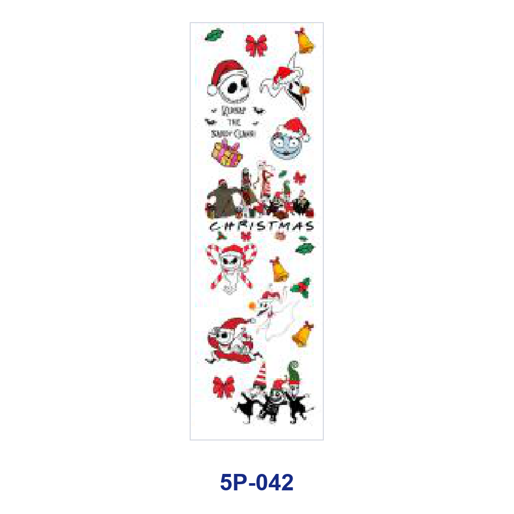 Wholesale 2/ 8/ 16pcs Winter Christmas Spooky Skeleton Snowflake Gift Element Print Pen and Bookmark Stickers UV DTF Wraps OLY Exclusive