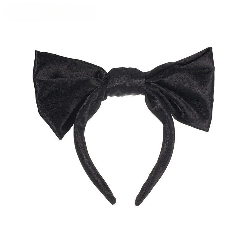 Wholesale Fabric Solid Color Oversized Bow Three-dimensional Headband