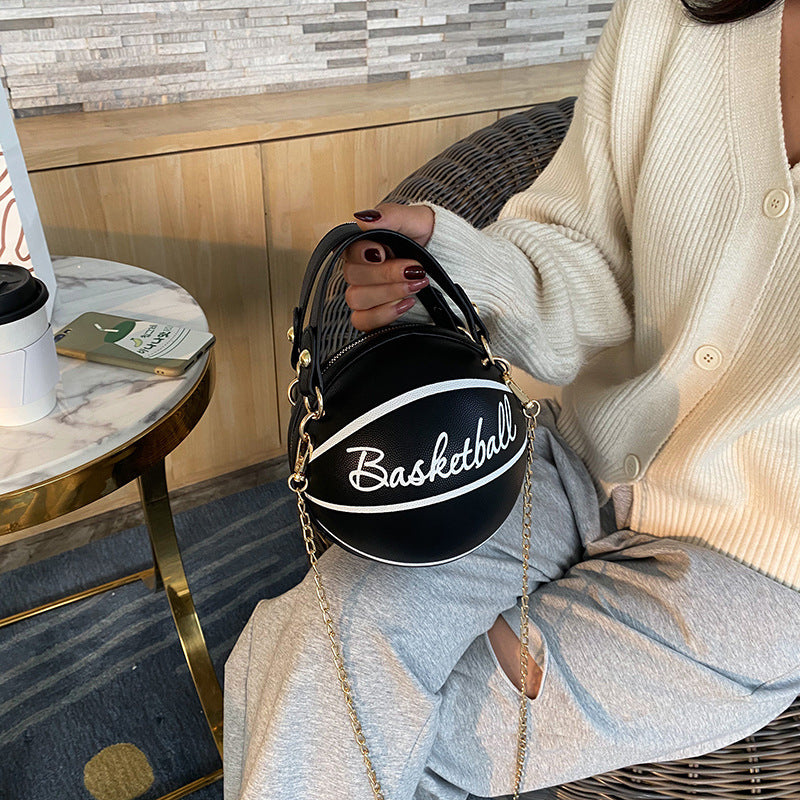 Wholesale PU Chain Basketball Bag Diagonal Shoulder Bag