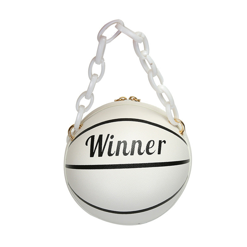 Wholesale PU Chain Basketball Bag Diagonal Shoulder Bag