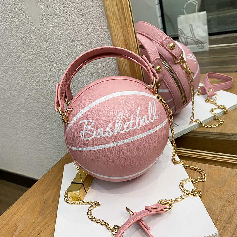 Wholesale PU Chain Basketball Bag Diagonal Shoulder Bag