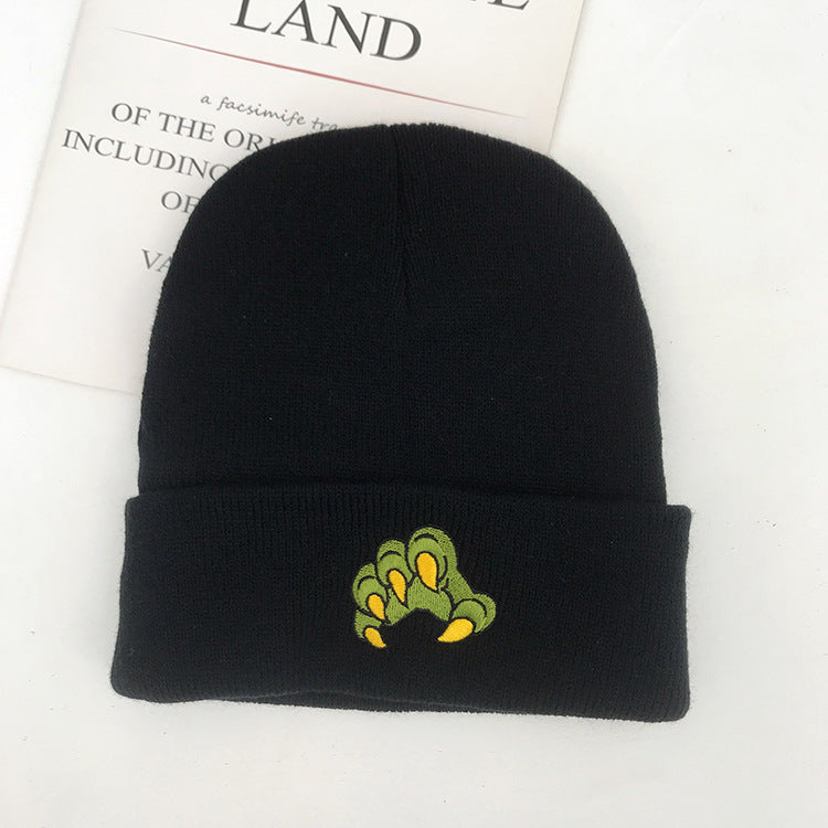 Wholesale Cartoon Alien Embroidered Knitted Hats, Warm Polyester Wool Hats