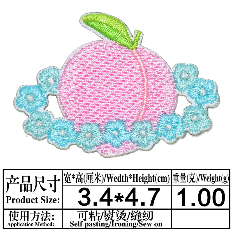 Wholesale Self Adhesive Cloth Embroidered Patches Macaron Cartoon Astronaut Animal Design For Clothing Bags Shoes Decorative Craft Supply