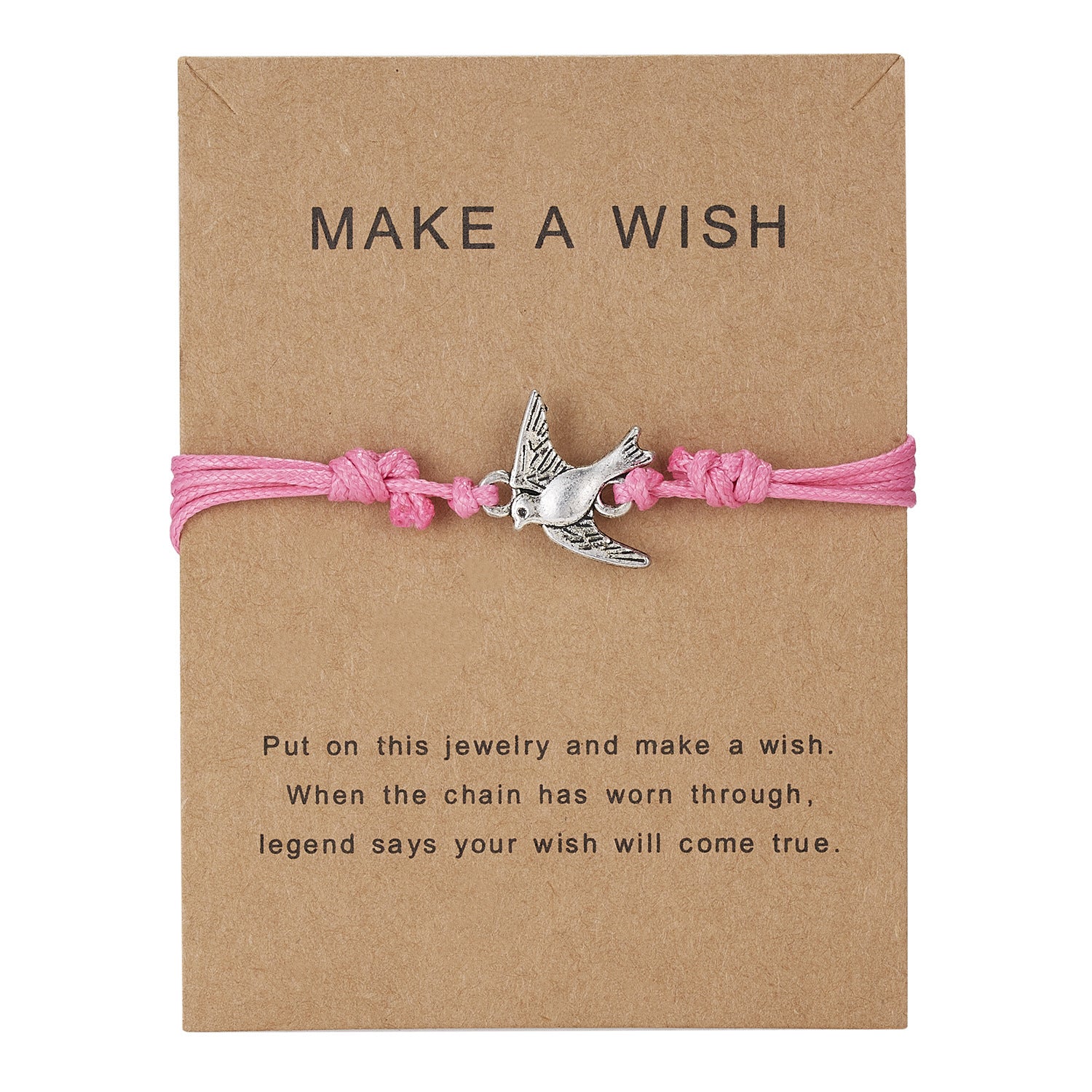 Wholesale Seven-color Heart-shaped Love Creative Cartoon Braided Adjustable Bracelet