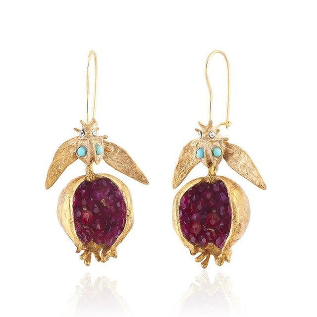 Wholesale Pomegranate Gold Earrings