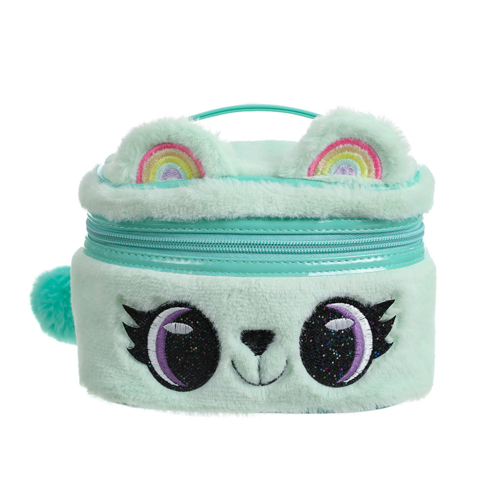 Wholesale Cartoon Big Eyes Unicorn Embroidered Plush Cute Storage Bag