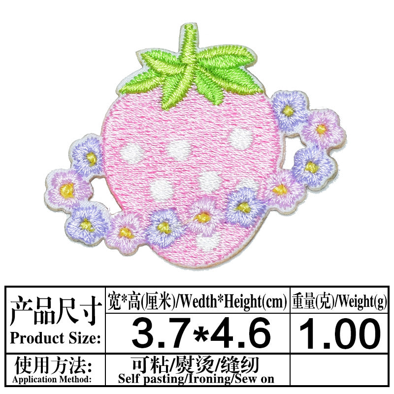 Wholesale Self Adhesive Cloth Embroidered Patches Macaron Cartoon Astronaut Animal Design For Clothing Bags Shoes Decorative Craft Supply