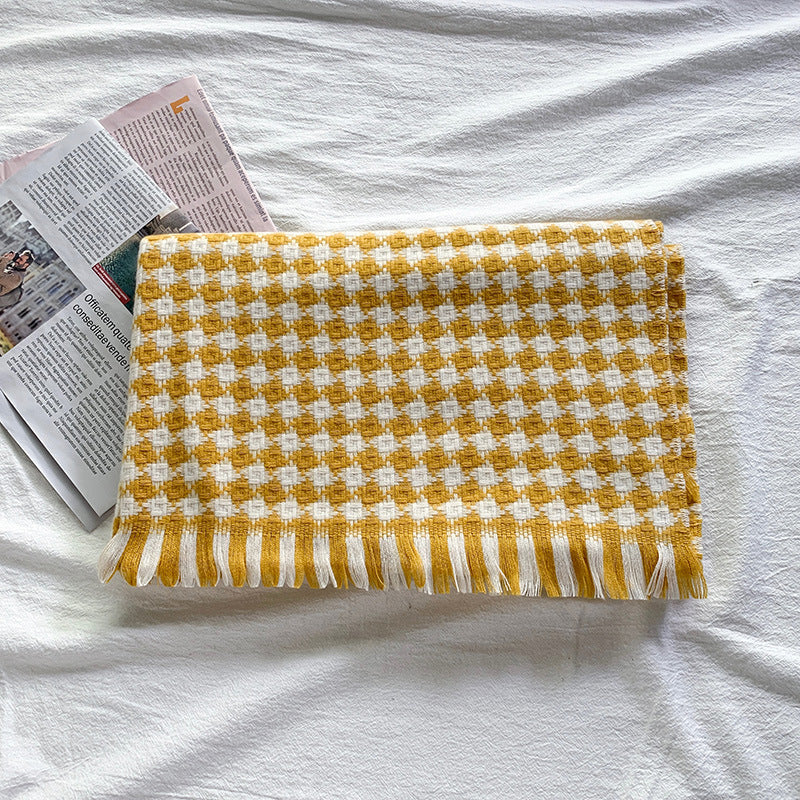 Wholesale Qianniao Grid Winter Grid Imitation Cashmere Thick Scarf