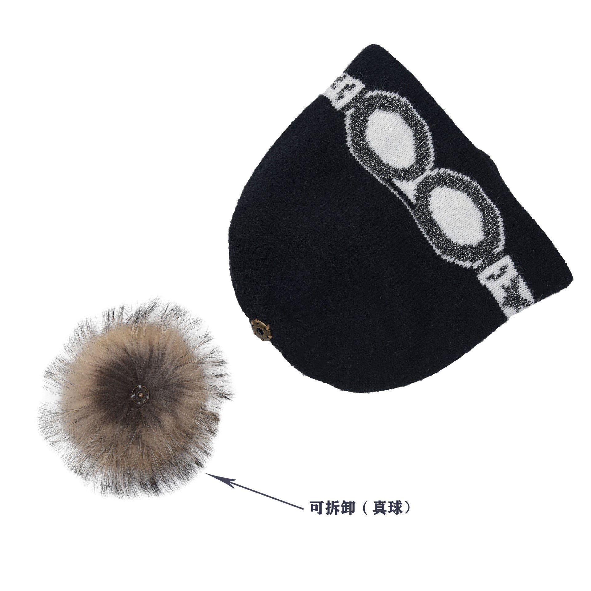 Wholesale Wool Ball Caps, Warm Glasses, Stars, Outdoor Knitted Wool Pullover Hats