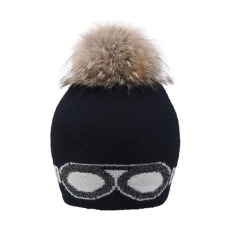 Wholesale Wool Ball Caps, Warm Glasses, Stars, Outdoor Knitted Wool Pullover Hats
