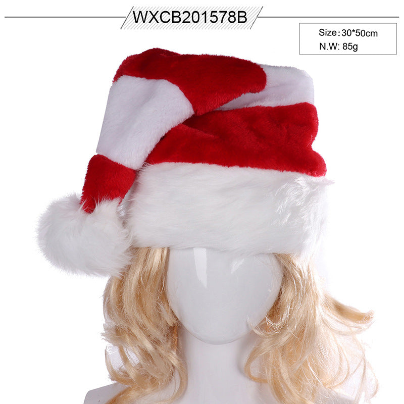 Wholesale Red and Green Christmas Hats for Adults and Children Red and White Plaid Hats