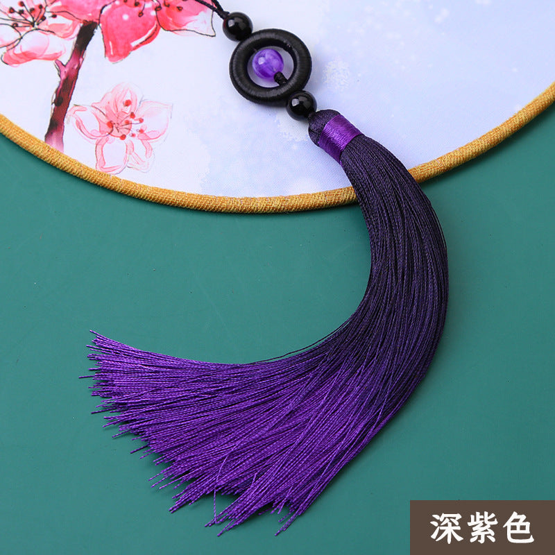 Wholesale Gradient Ice Silk Tassel Lucky Bead Pendant