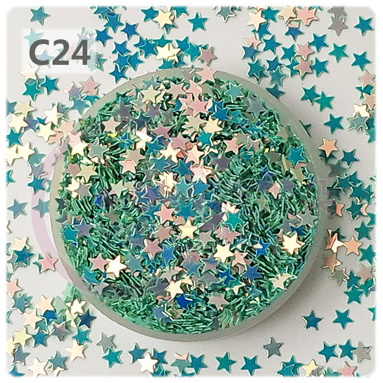 Wholesale 4mm five-pointed star pvc sequins