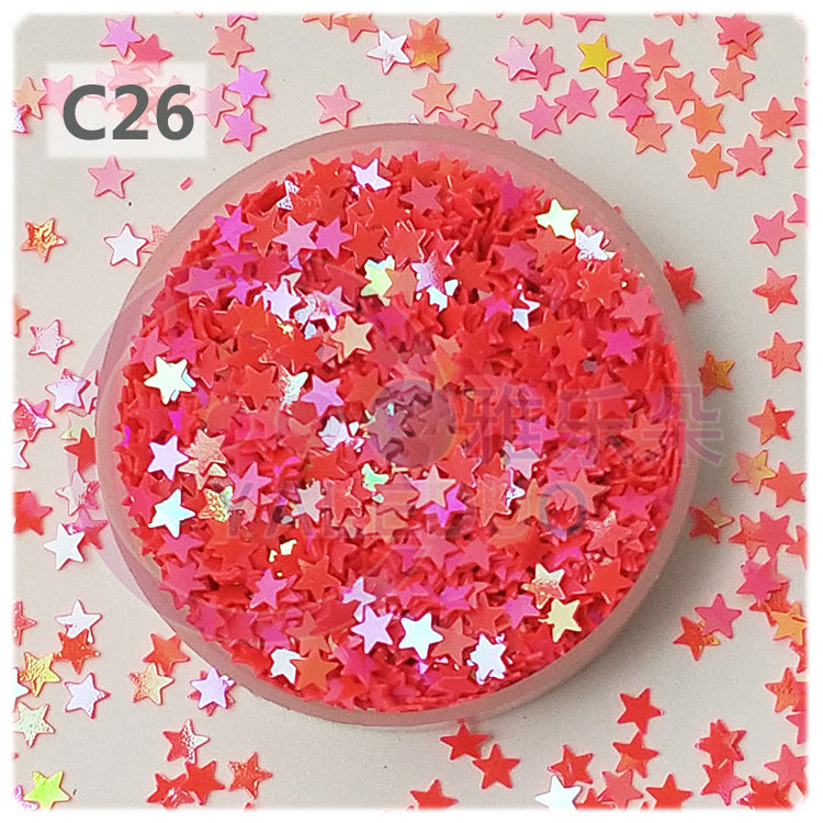 Wholesale 4mm five-pointed star pvc sequins