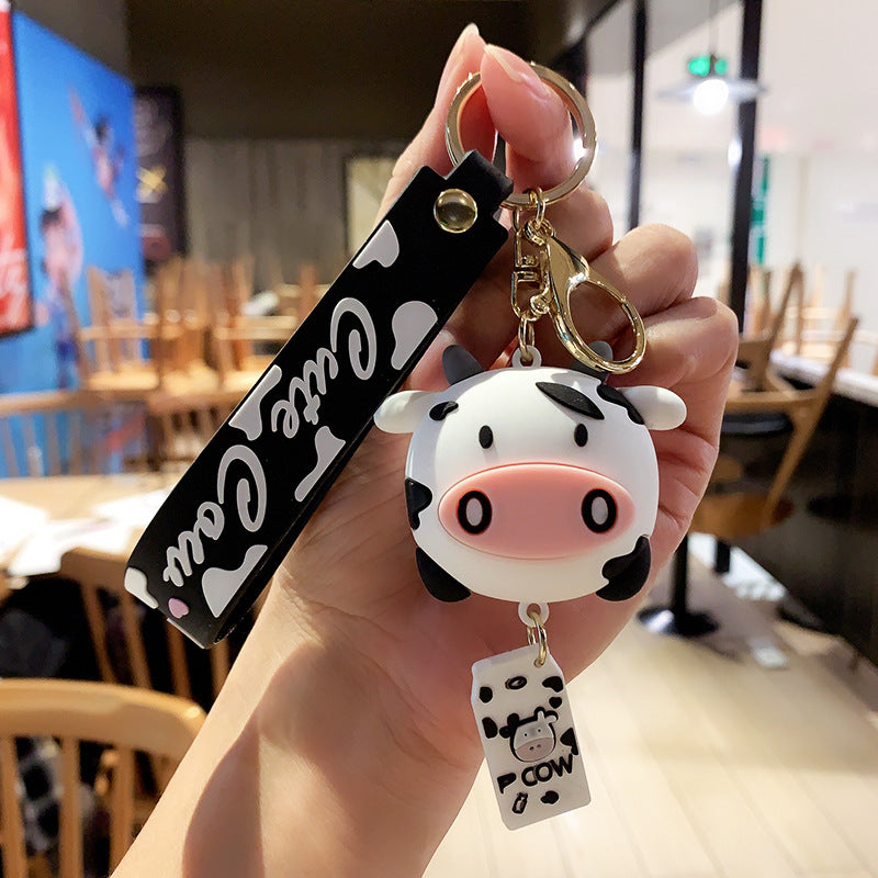 Wholesale Cute Cow PVC Keychain