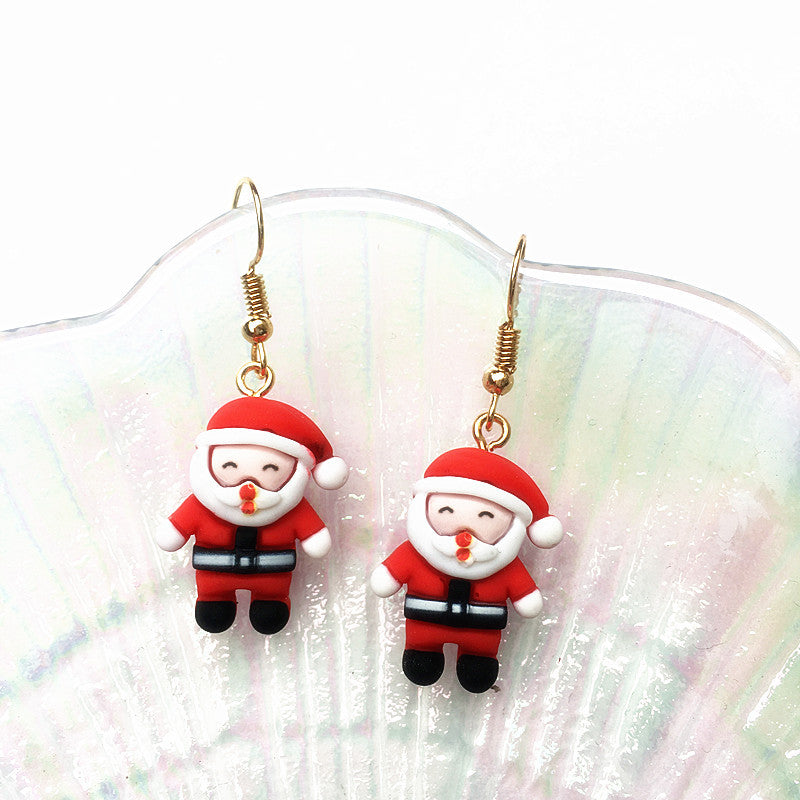 Wholesale Christmas Tree Bell Zinc Alloy Earrings