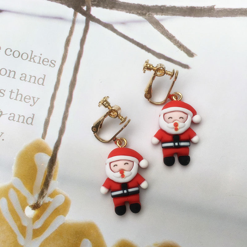Wholesale Christmas Tree Bell Zinc Alloy Earrings