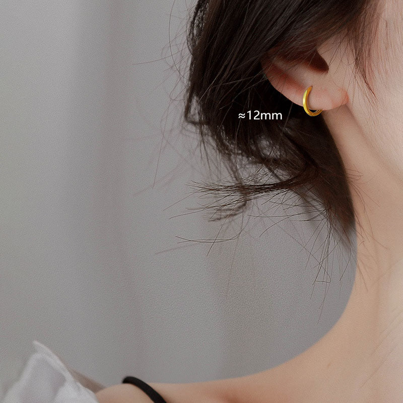 Wholesale Silver earrings ear bone studs plain hoop earrings