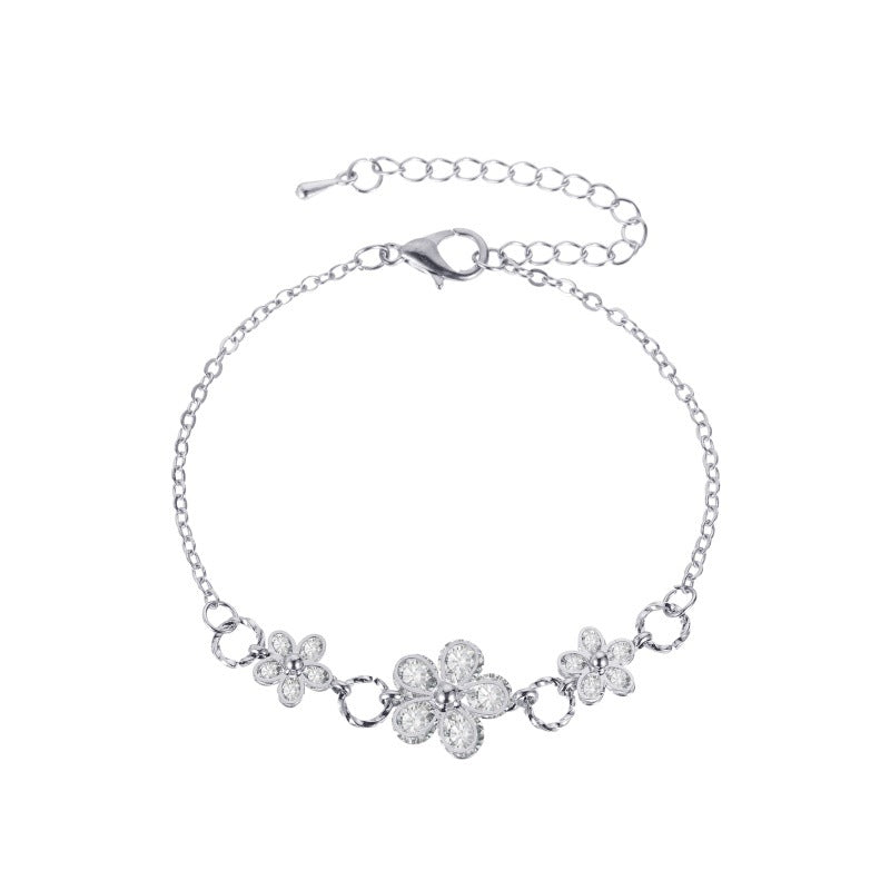Wholesale Crystal Flower Bracelet
