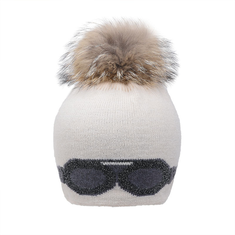 Wholesale Wool Ball Caps, Warm Glasses, Stars, Outdoor Knitted Wool Pullover Hats