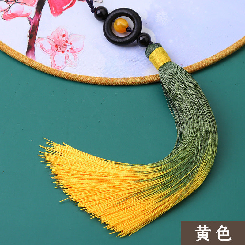 Wholesale Gradient Ice Silk Tassel Lucky Bead Pendant