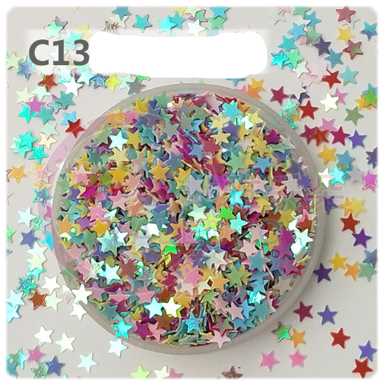 Wholesale 4mm five-pointed star pvc sequins