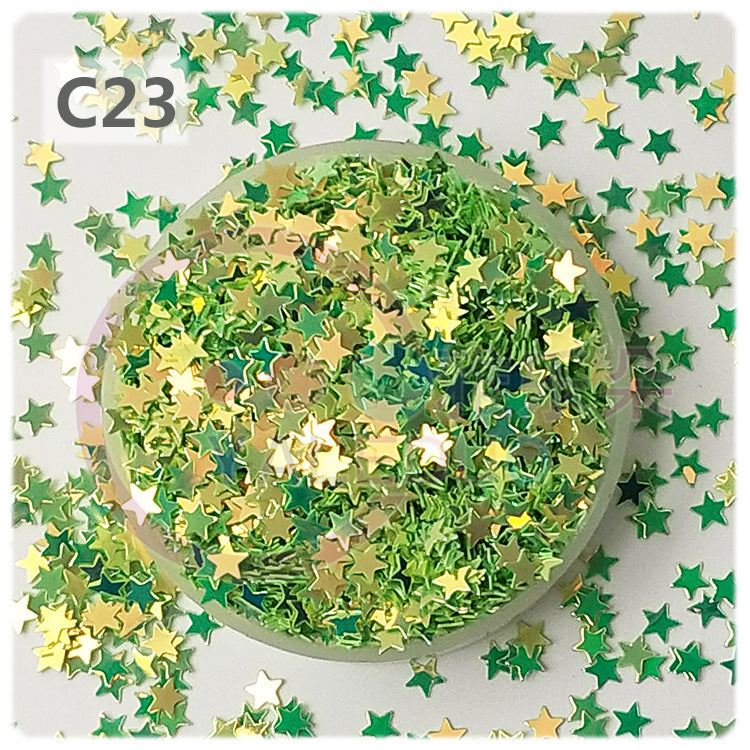 Wholesale 4mm five-pointed star pvc sequins