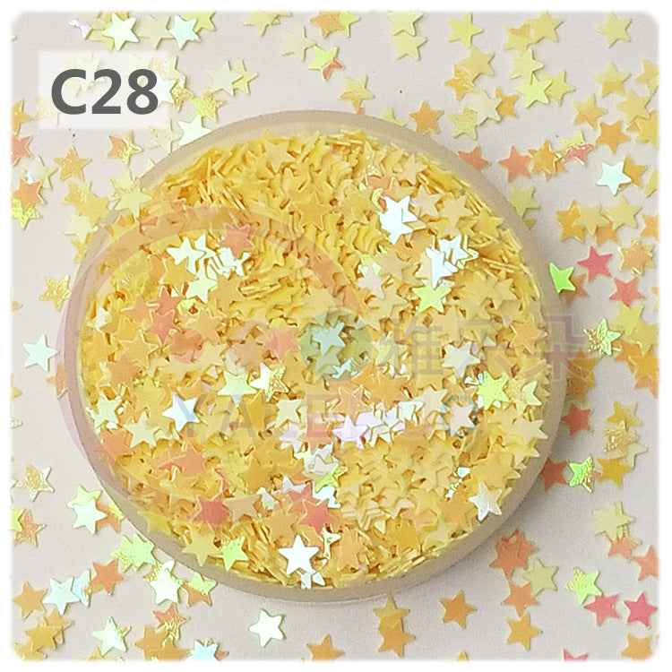 Wholesale 4mm five-pointed star pvc sequins