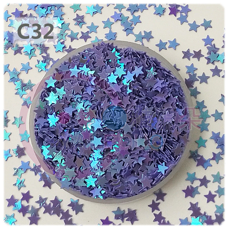Wholesale 4mm five-pointed star pvc sequins
