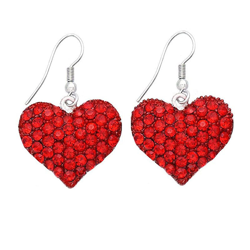 Wholesale Love  Red  Heart Valentine' s Day  Earrings Love Letters