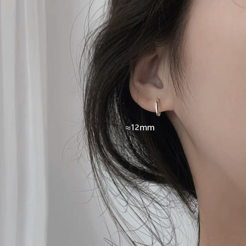 Wholesale Silver earrings ear bone studs plain hoop earrings